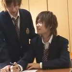 【ゲイ動画】ブレザー姿のジャニーズ系のイケメン2人が教室で勉強をした後にアナルセックスをしちゃうww