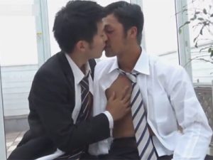 【ゲイ動画ビデオ】スーツ姿の2人の男がキスをしたりフェラを楽しみ続けて絶頂をすることになってしまうww